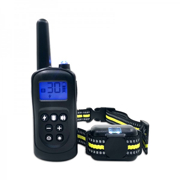 Pet dog training collar 800m waterproof rechargeable electric shock lcd display