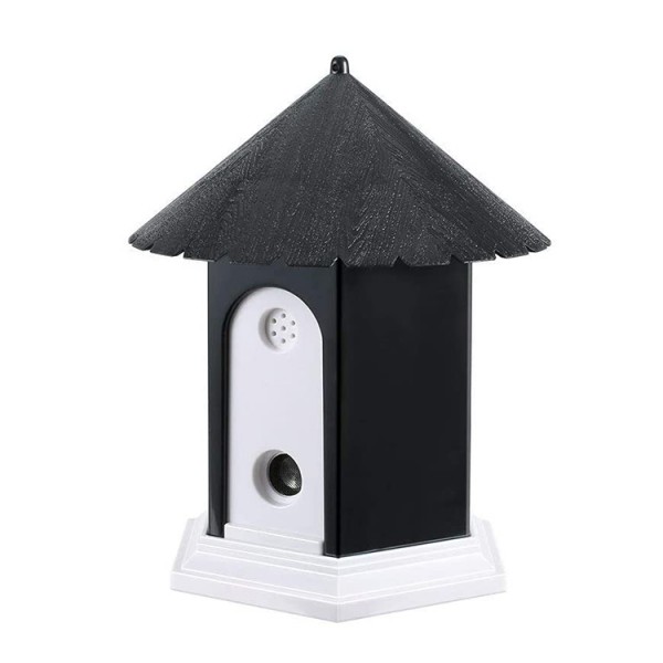 Ultrasonic Barking Control Device, Waterproof Outdoor Anti Bark Deterrents in Birdhouse Shape