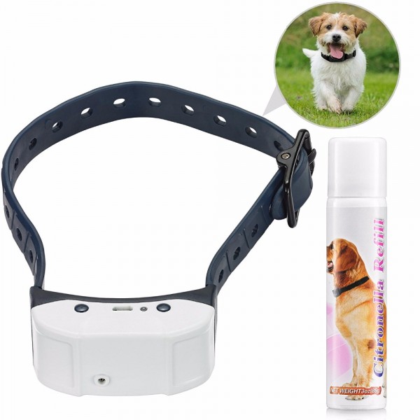 Rechargeable Spray Dog Training Collar Pet Citronella Bark Control No Barking Collar green and white optional
