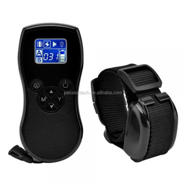 Dog Big LCD Screen Dog shock Collar P166,USB Charger for Transmitter and Receiver,Waterproof,100 levels to Chose